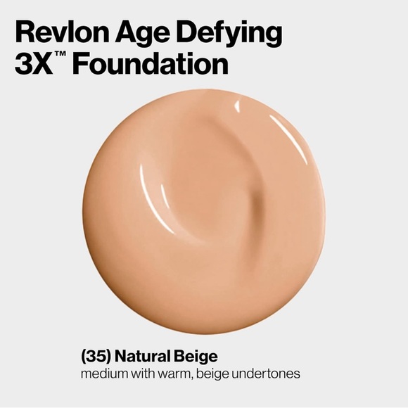 New Revlon Liquid Foundation, Age Defying 3XFace Makeup, Anti-Aging and Firming - Picture 6 of 16